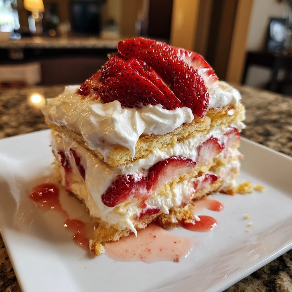 Strawberry Shortcake Icebox Cake