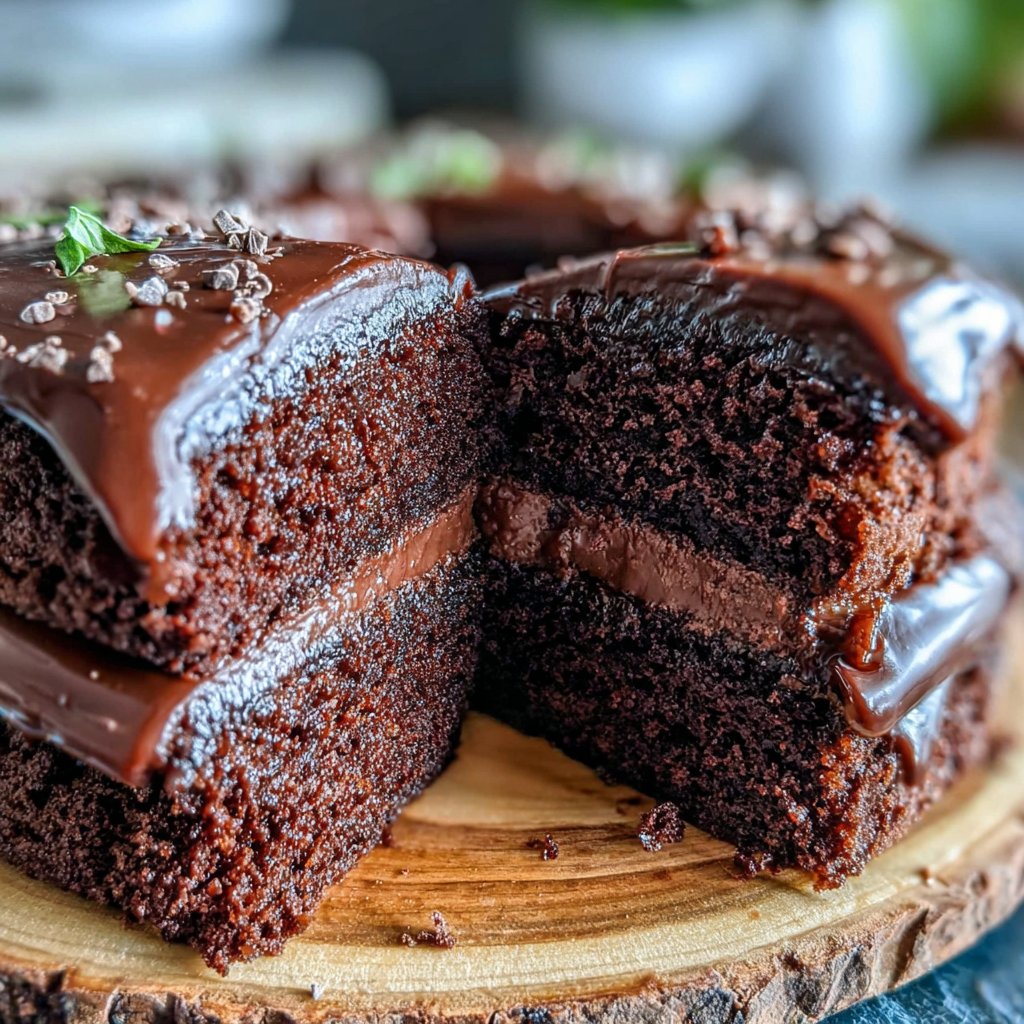 Chocolate Cake With Ganache Frosting