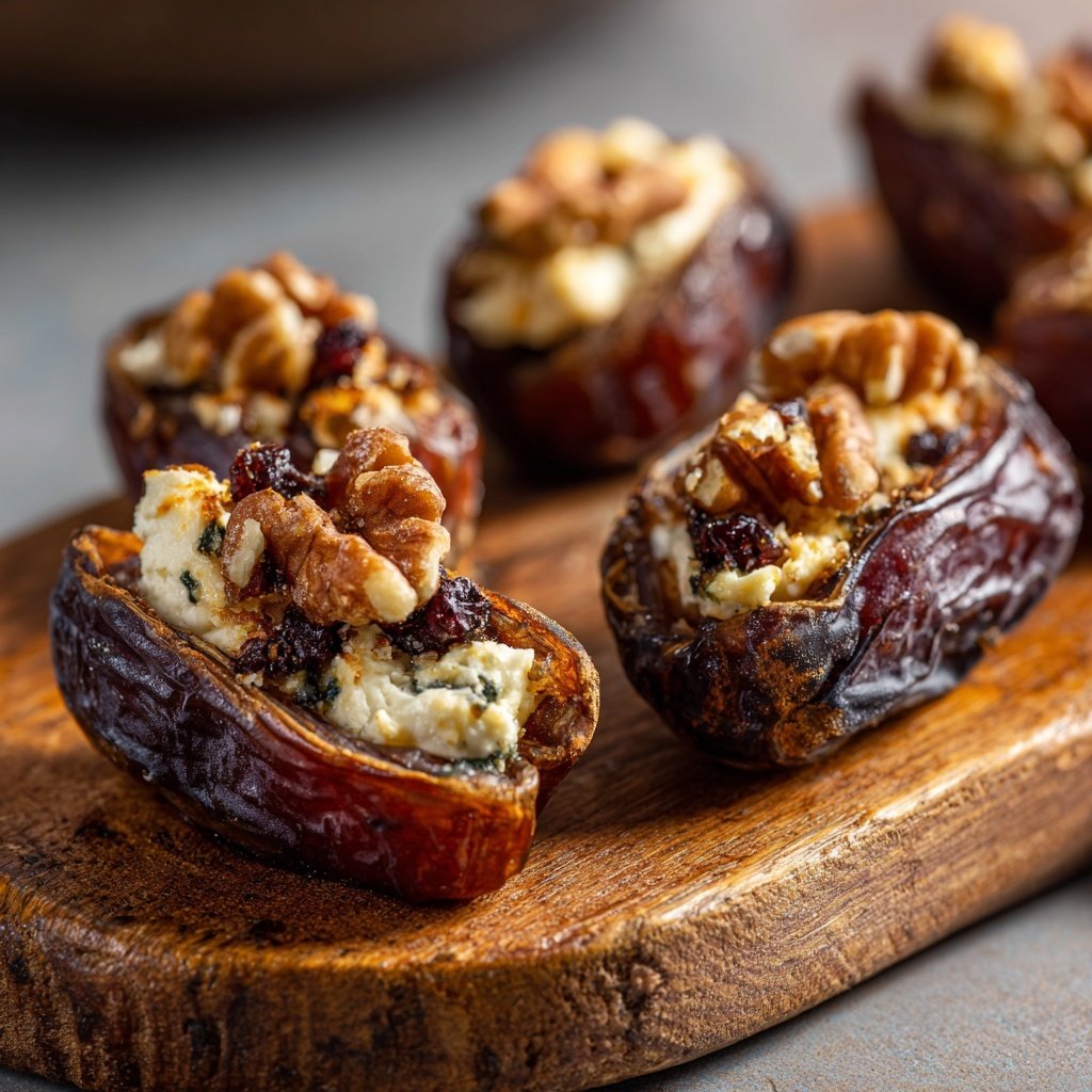 Valentines Snacks Cheese Stuffed Dates